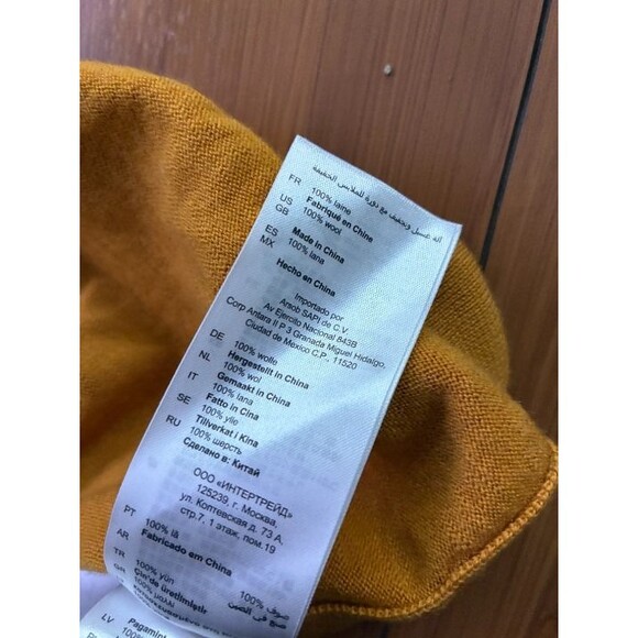 SANDRO PARIS Women's Designer Pullover Sweater Medium Yellow Long Sleeve - Picture 5 of 6